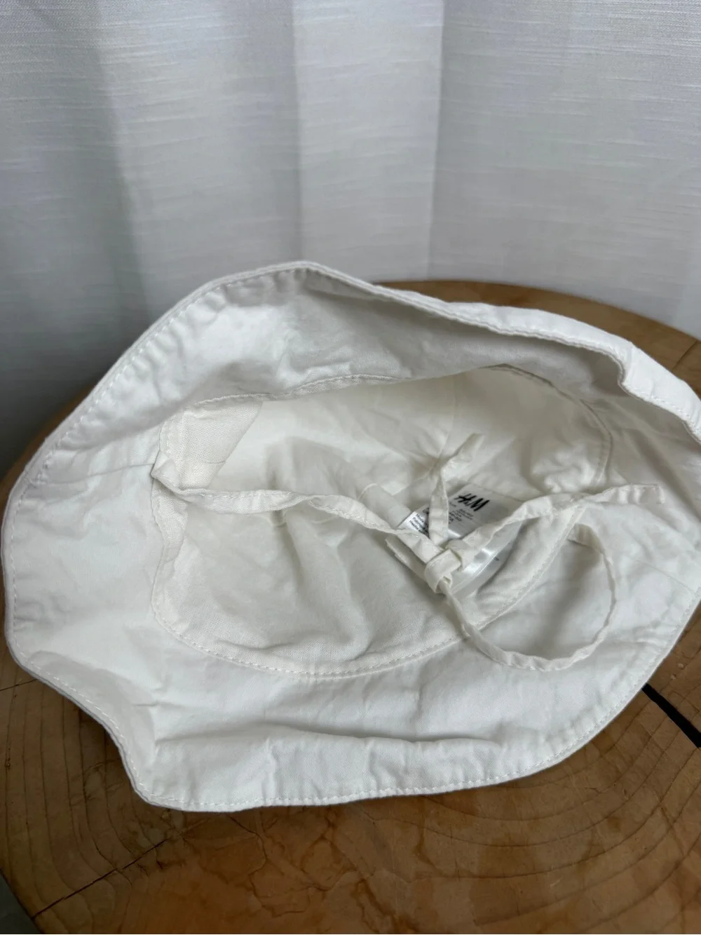 H&M White Cotton Bucket Sun Hat Baby Toddler | Size 18M–2T